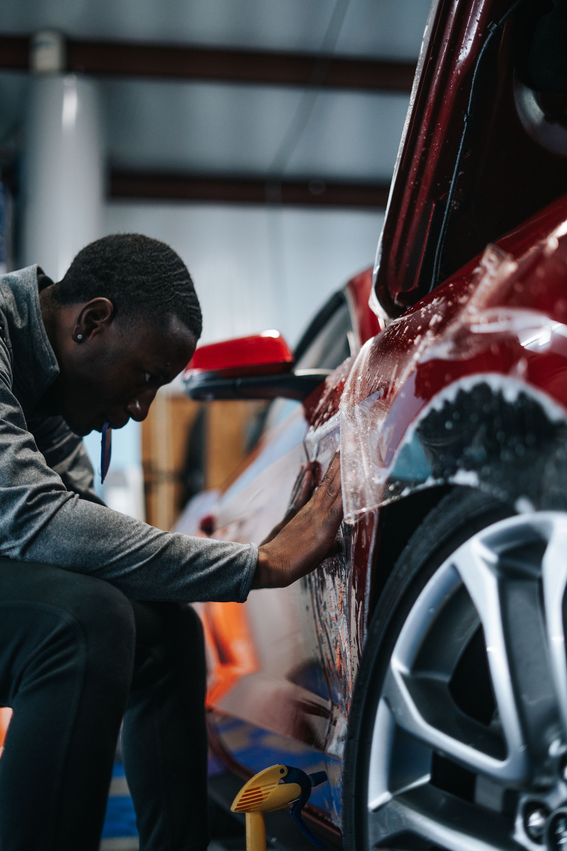 Paint protection film application
